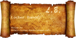 Locher Bandó névjegykártya